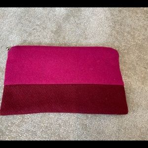 MALATESTA PINK CLUTCH FLANNEL WOOL